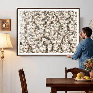 American Bison Canvas Print - Abstract Buffalo Wall Art