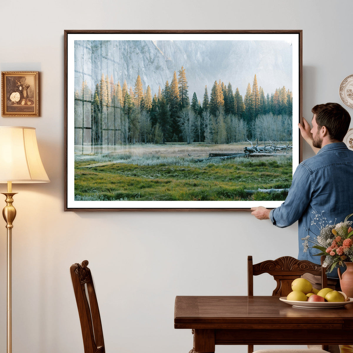 Forest Meadow Wall Art Canvas Print, Pine Tree Landscape
