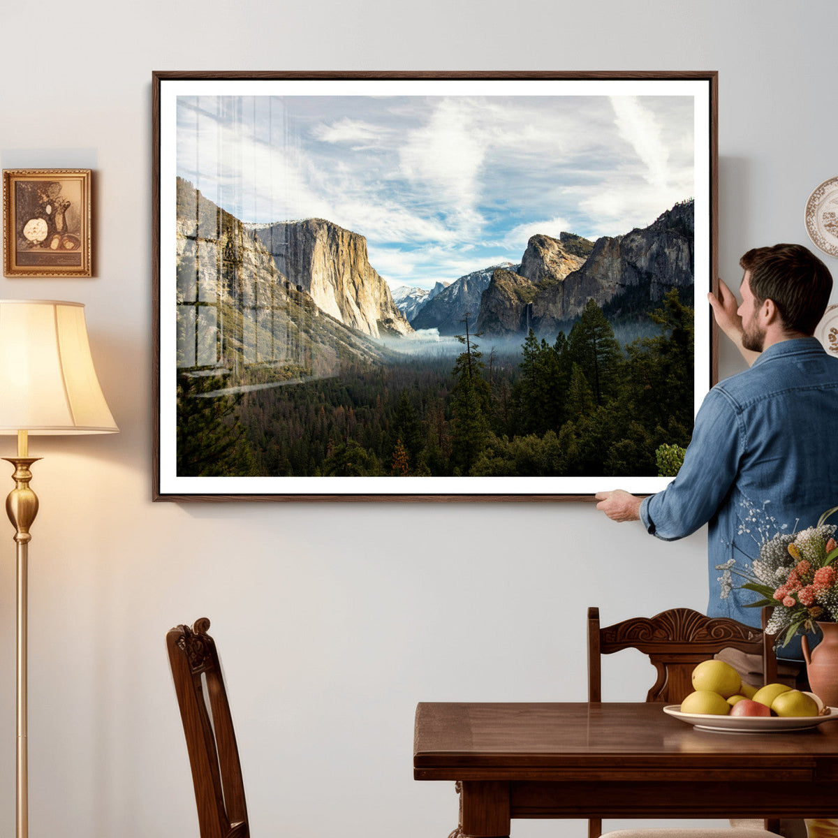 Yosemite Valley Mountain Wall Art Canvas Print, Granite