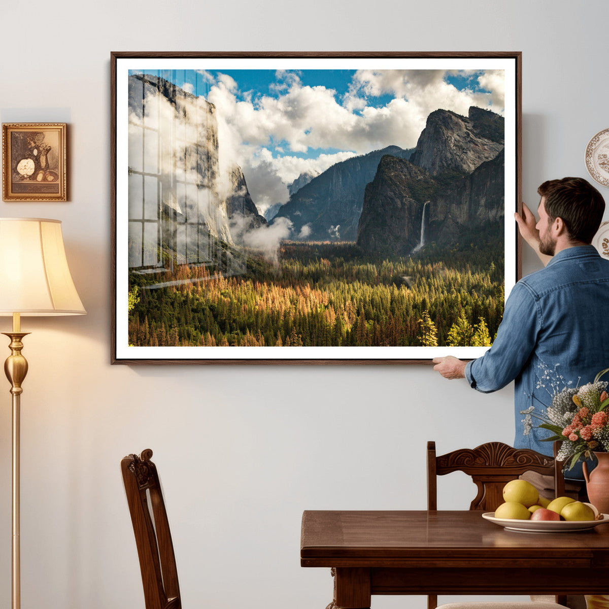 Yosemite Valley River Wall Art Canvas Print