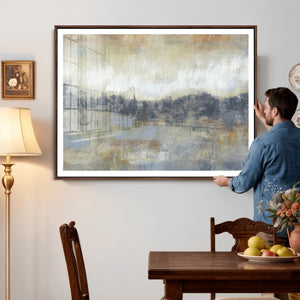 Abstract Neutral Landscape Painting Wall Art