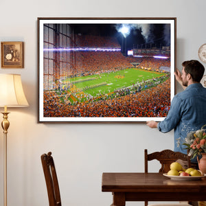Clemson Football Stadium Wall Art Canvas Print, College