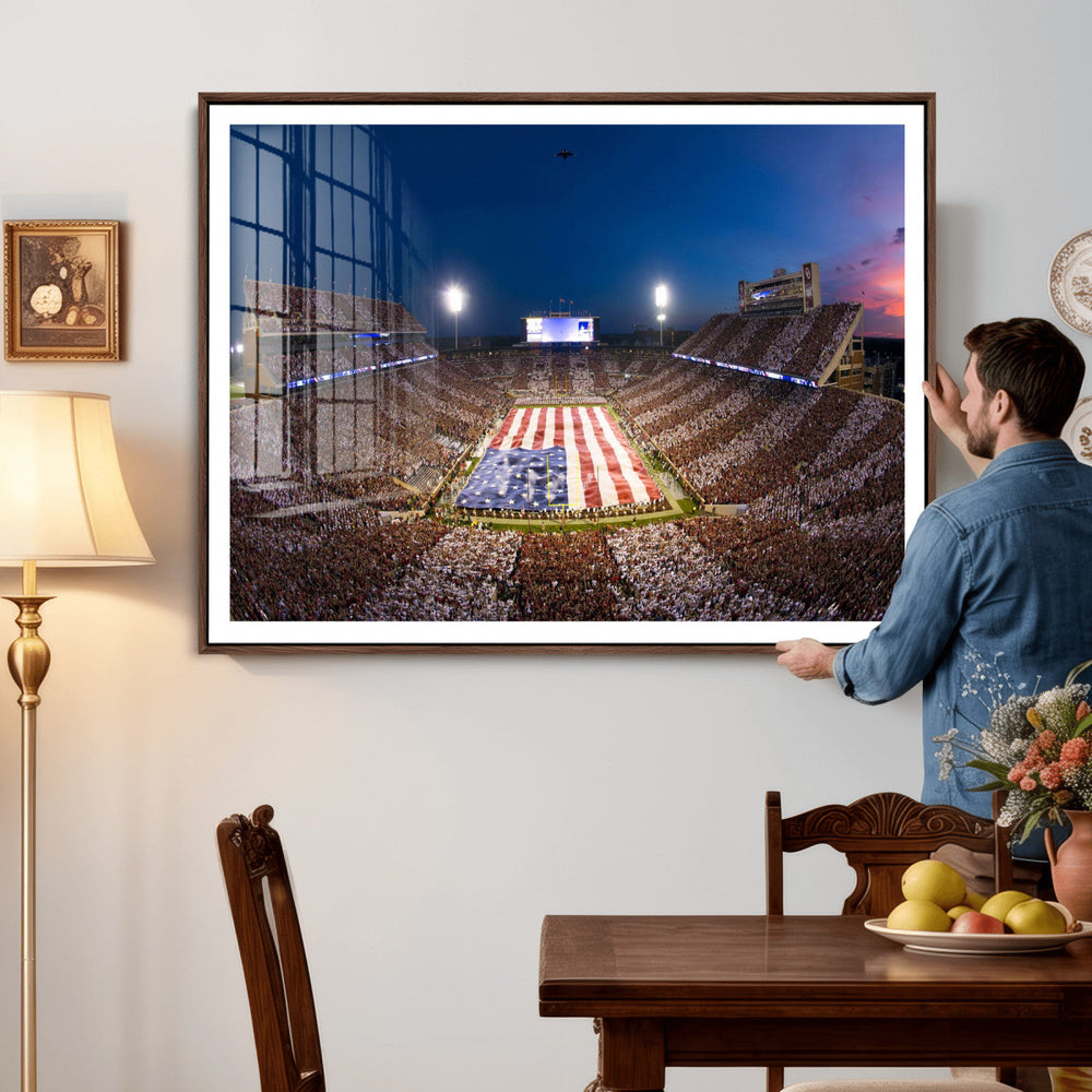Oklahoma Sooners Memorial Stadium Wall Art Canvas Print,