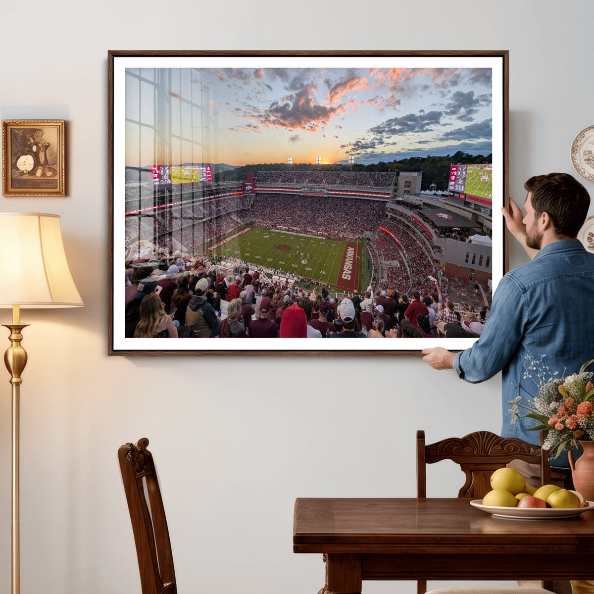 Donald W. Reynolds Razorback Stadium Wall Art Canvas Print –
