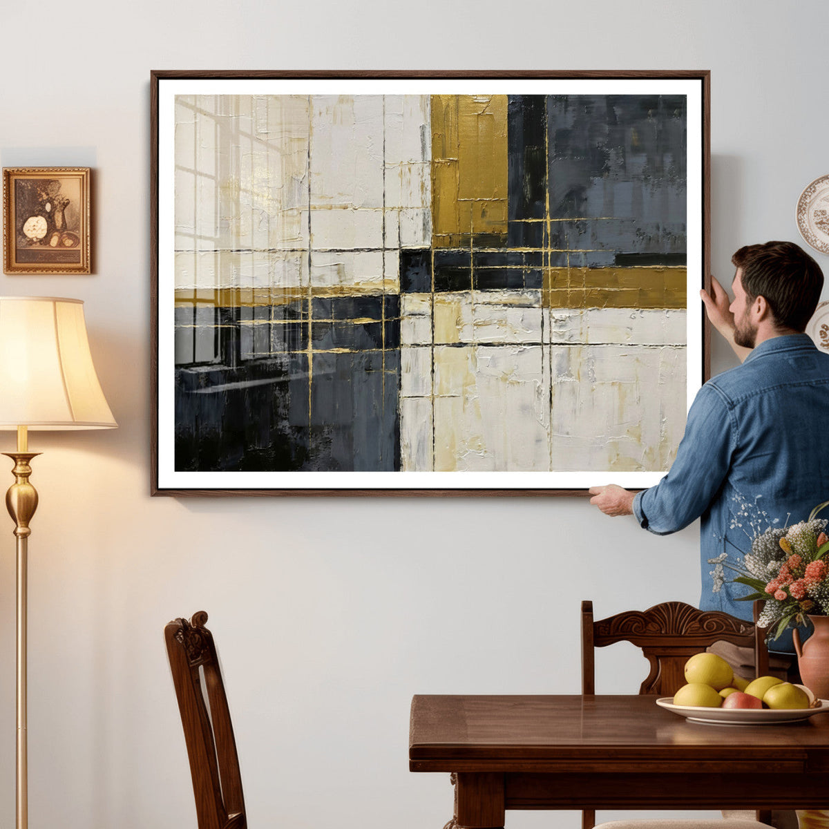 Geometric Abstract Wall Art Canvas Print