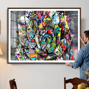 Abstract Graffiti Collage Street Art Wall Art Canvas Print