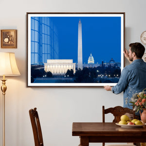 Washington DC Skyline Wall Art Canvas Print – Lincoln