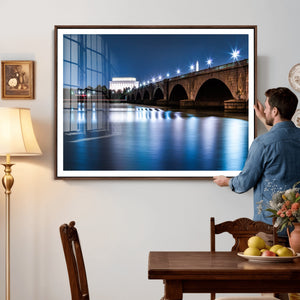 Washington DC Wall Art Canvas Print – Lincoln Memorial Night