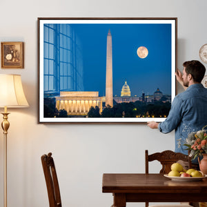 Washington DC Skyline Wall Art Canvas Print – Lincoln