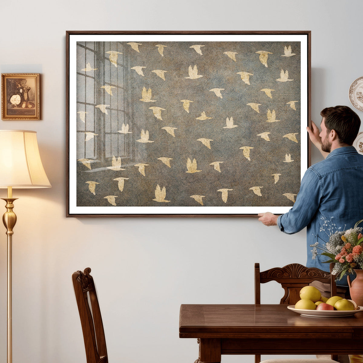 Abstract Birds Wall Art Canvas Print