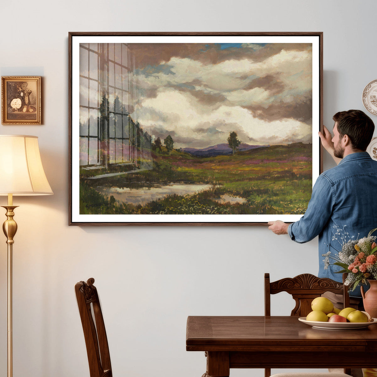 Gustav Macoun Heathland Canvas Print, Czech Landscape Oil