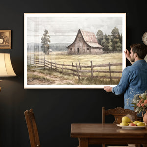 Rustic Farmhouse Barn Wall Art | 3-Panel Framed Gallery Wrap