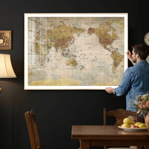 World Map Canvas Print – Detailed Map of the World Wall Art
