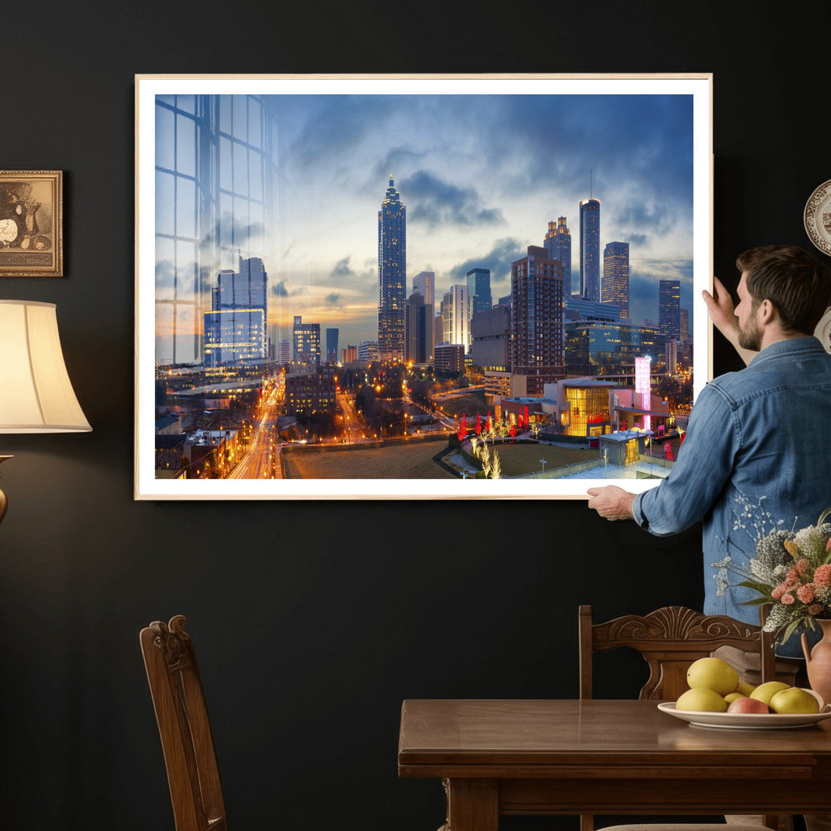Atlanta Skyline Wall Art Canvas Print, Atlanta Downtown