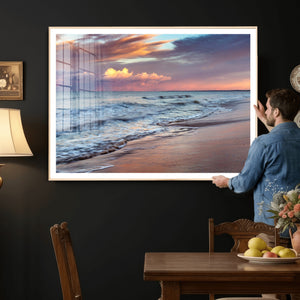 Ocean Sunset Wall Art Canvas Print – Coastal Beach