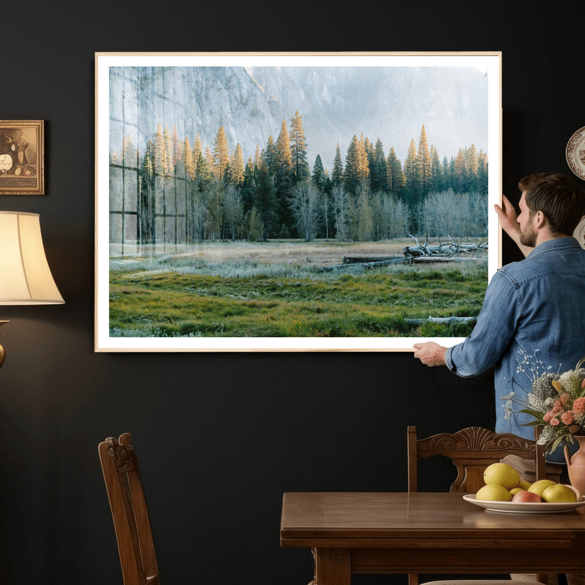 Forest Meadow Wall Art Canvas Print, Pine Tree Landscape
