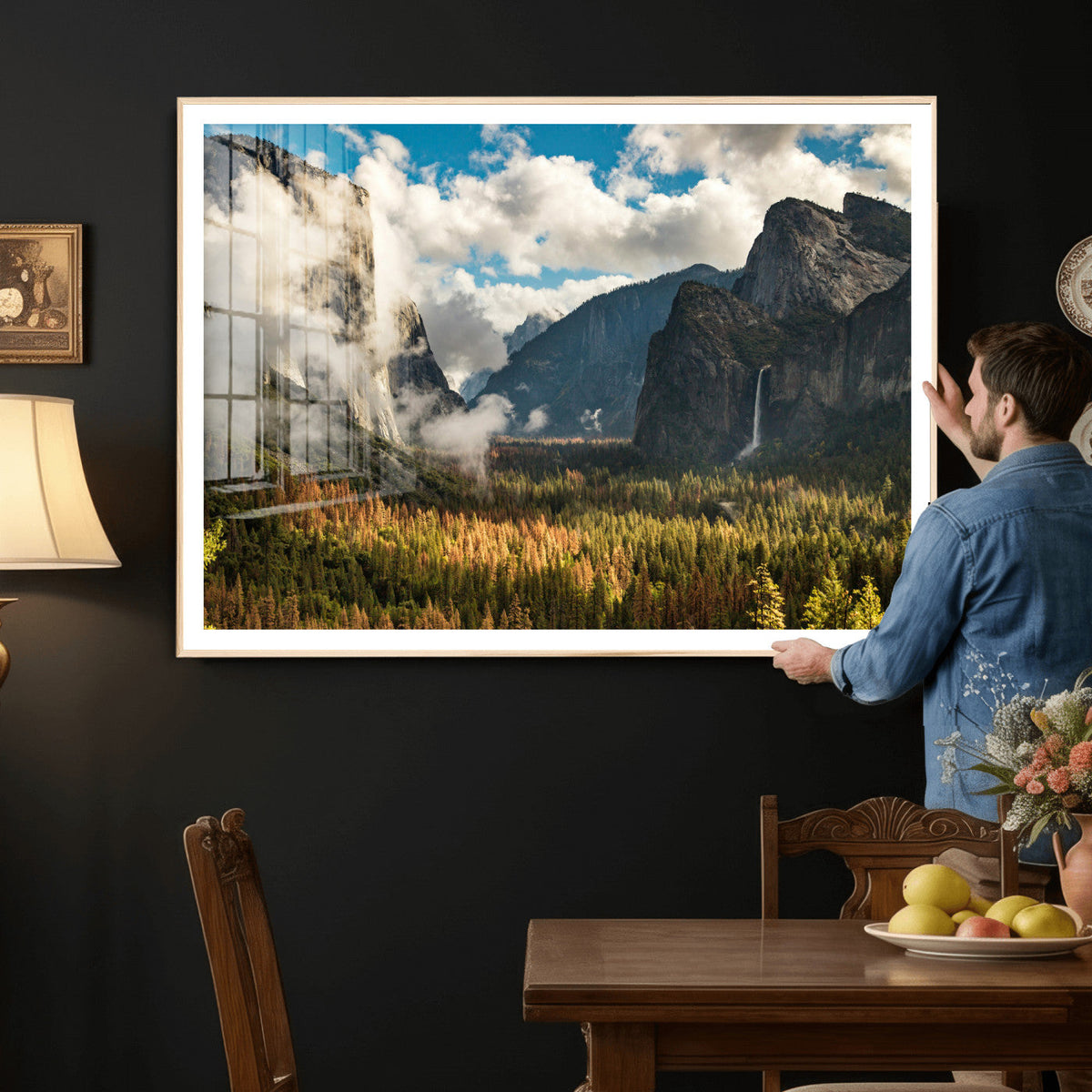 Yosemite Valley River Wall Art Canvas Print