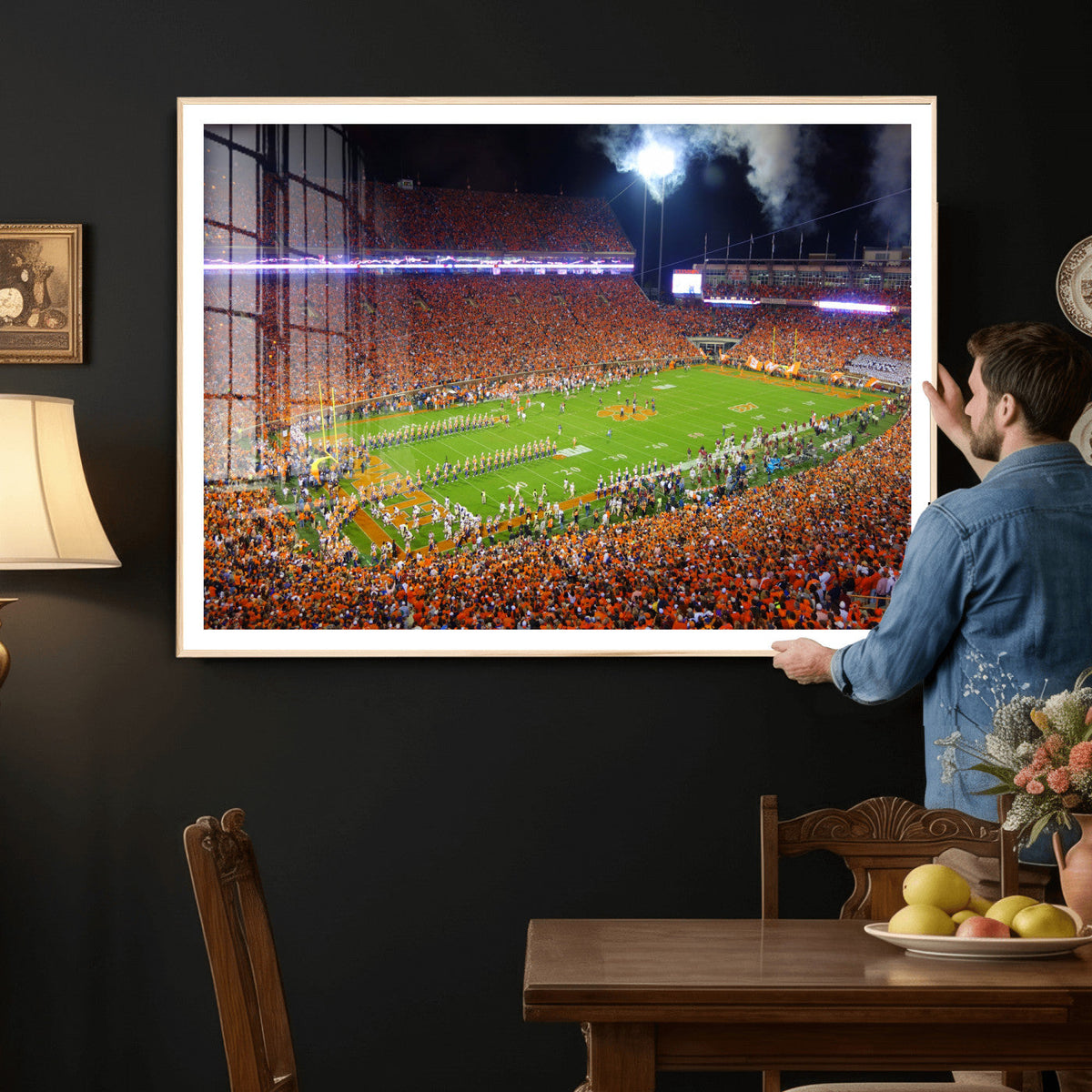 Clemson Football Stadium Wall Art Canvas Print, College