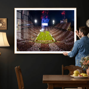 Oklahoma Memorial Stadium Wall Art Canvas Print – Oklahoma
