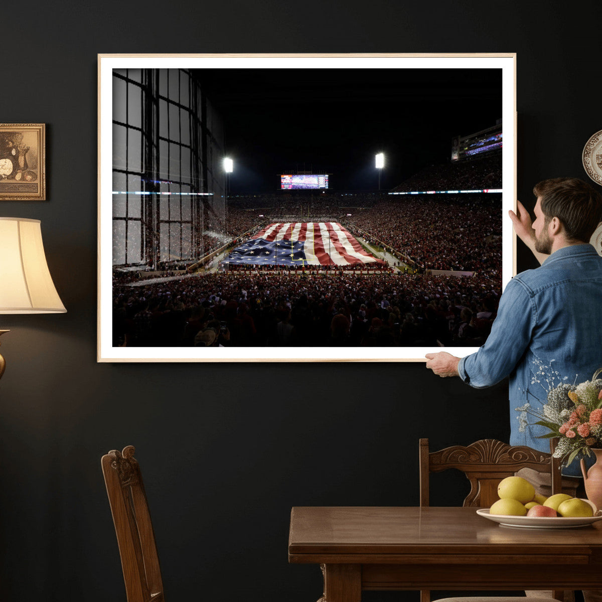 Oklahoma Memorial Stadium Wall Art Canvas Print – Oklahoma