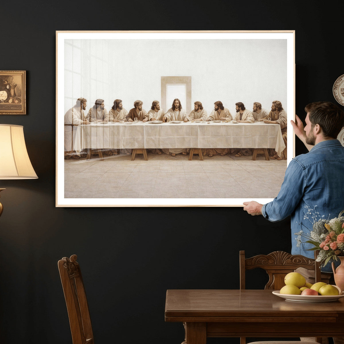 The Last Supper Wall Art Canvas Print, Jesus Christ Biblical