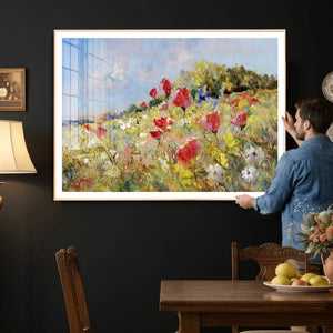 Abstract Mountain Landscape Wall Art Canvas Print – Textured