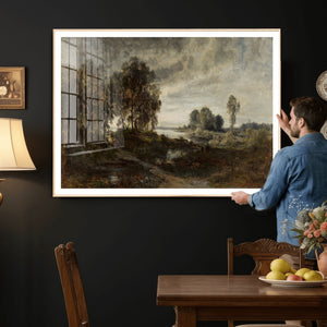Adolf Dressler Landscape of the Oder River Wall Art Canvas