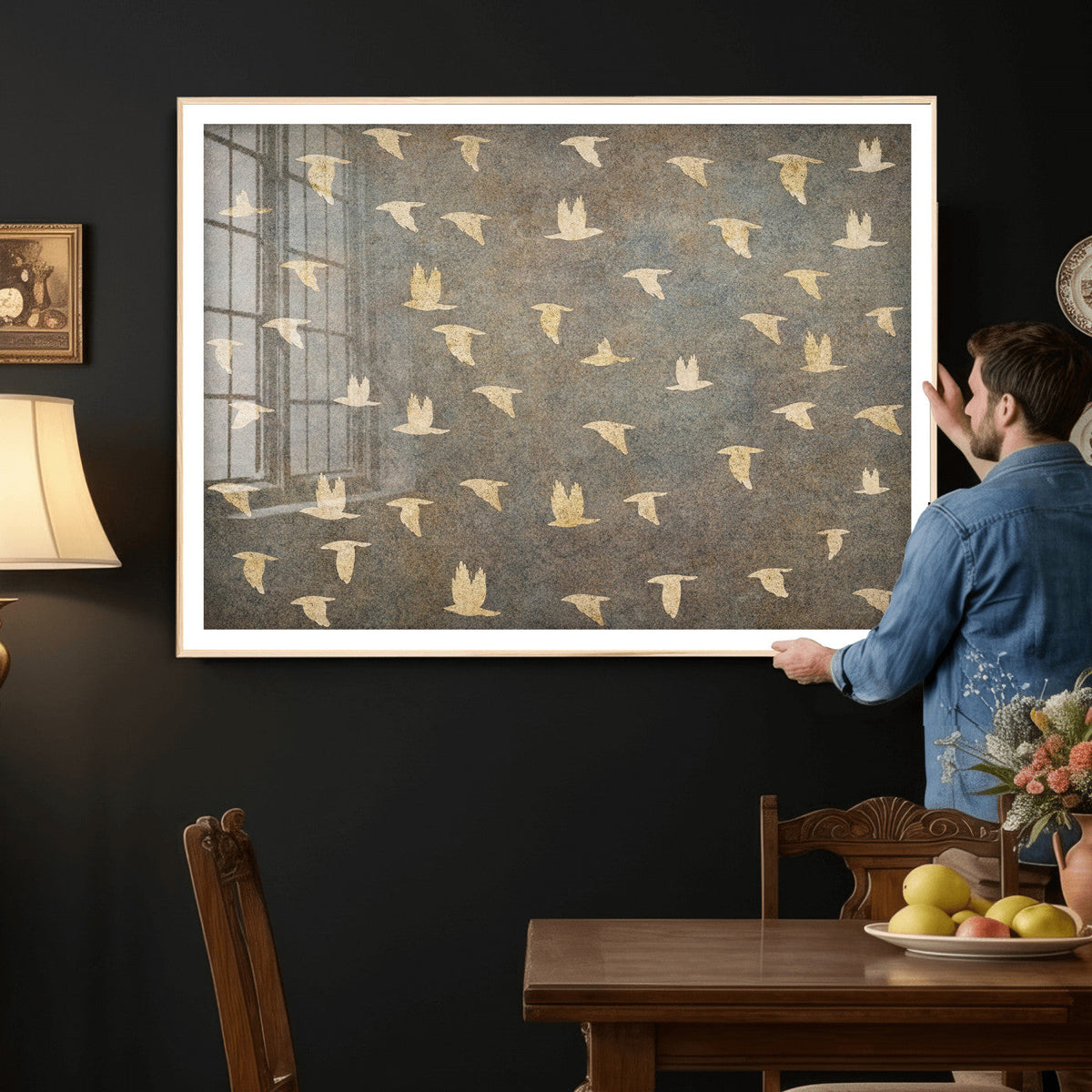 Abstract Birds Wall Art Canvas Print