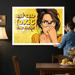 Pop Art Print Bathroom Sign Wall Art Canvas Print — Funny