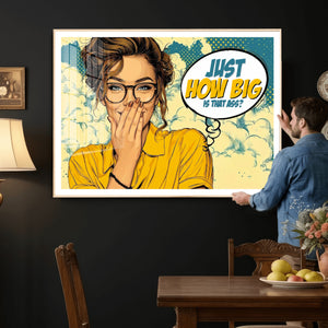 Pop Art Print Bathroom Sign Wall Art Canvas Print — Funny