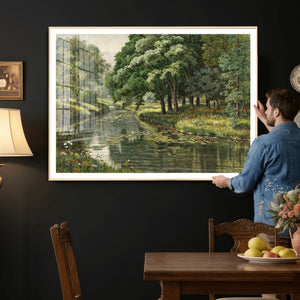 Forest Stream Canvas Wall Art, Peder Monsted A Forest Stream