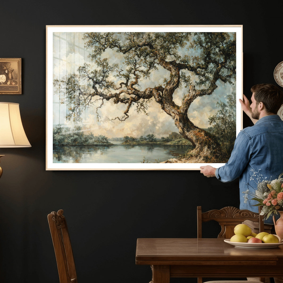 Old Oak Tree Canvas Wall Art, Turner Inspired Romantic