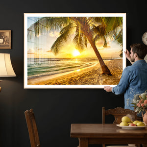 Beach Sunset Canvas Wall Art Print - Tropical Beach Canvas
