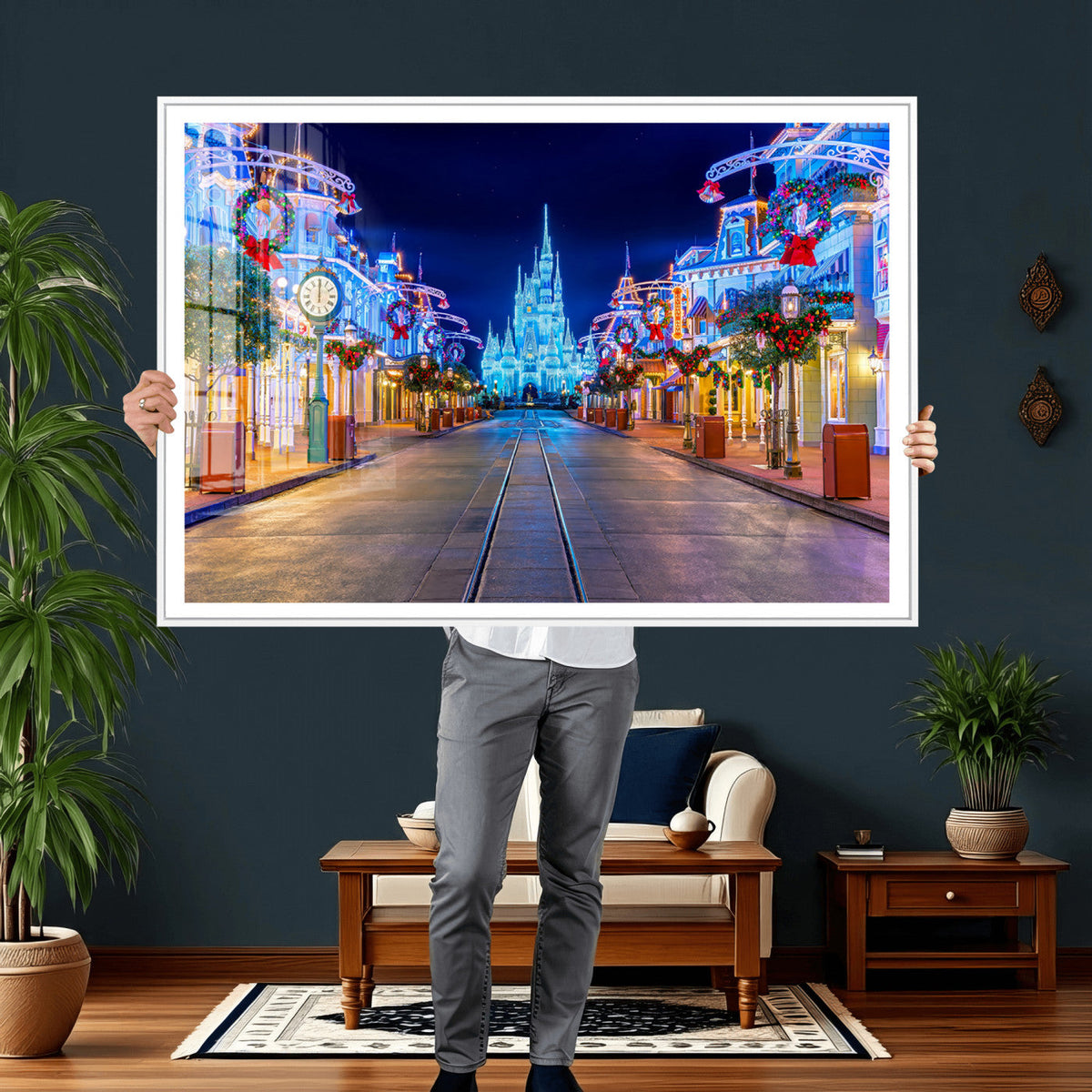 Disney Wall Art | Castle Large Wall Art Disney Magic Kingdom