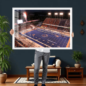 Boise State Stadium Large Wall Art Canvas Print for Living