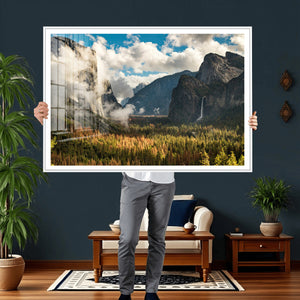 Yosemite Valley River Wall Art Canvas Print