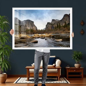 Yosemite Valley Mountain Landscape Wall Art Canvas Print,