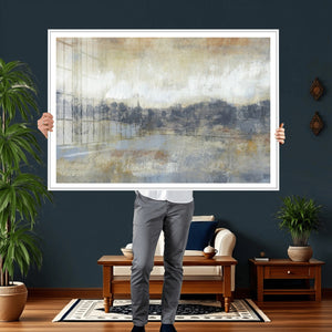 Abstract Neutral Landscape Painting Wall Art