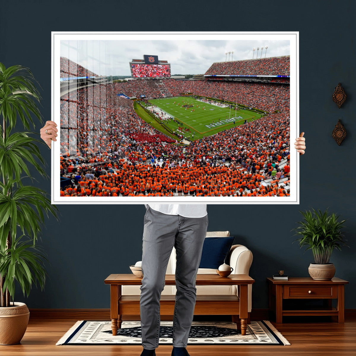 Auburn Stadium Wall Art Canvas Print, Jordan Hare Stadium