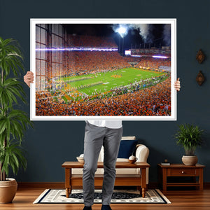 Clemson Football Stadium Wall Art Canvas Print, College