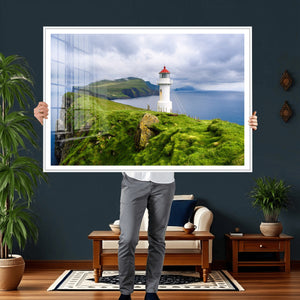 Cliffside Lighthouse Wall Art Canvas Print – Coastal