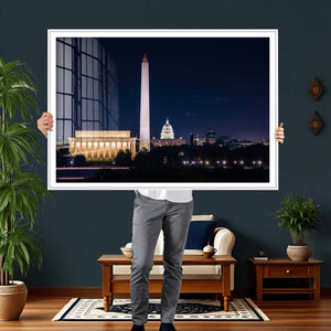 Washington White House Skyline Wall Art Canvas Print –