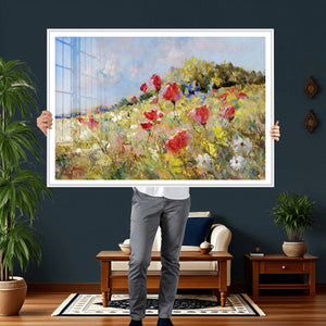 Abstract Mountain Landscape Wall Art Canvas Print – Textured