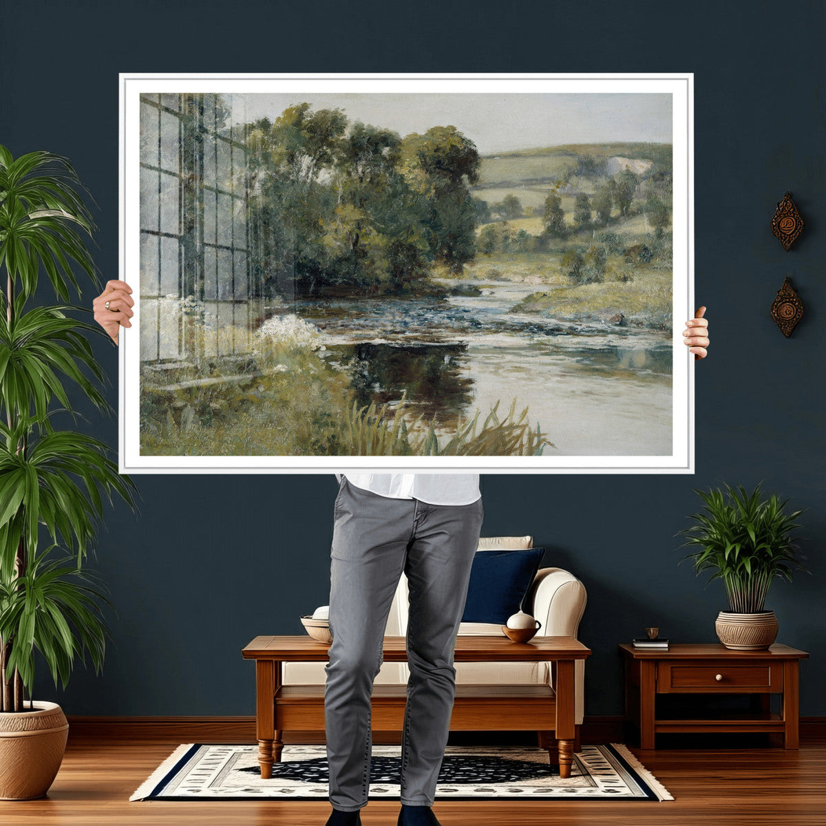 Streamside by Edward Mitchell Bannister Wall Art Canvas