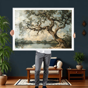 Old Oak Tree Canvas Wall Art, Turner Inspired Romantic