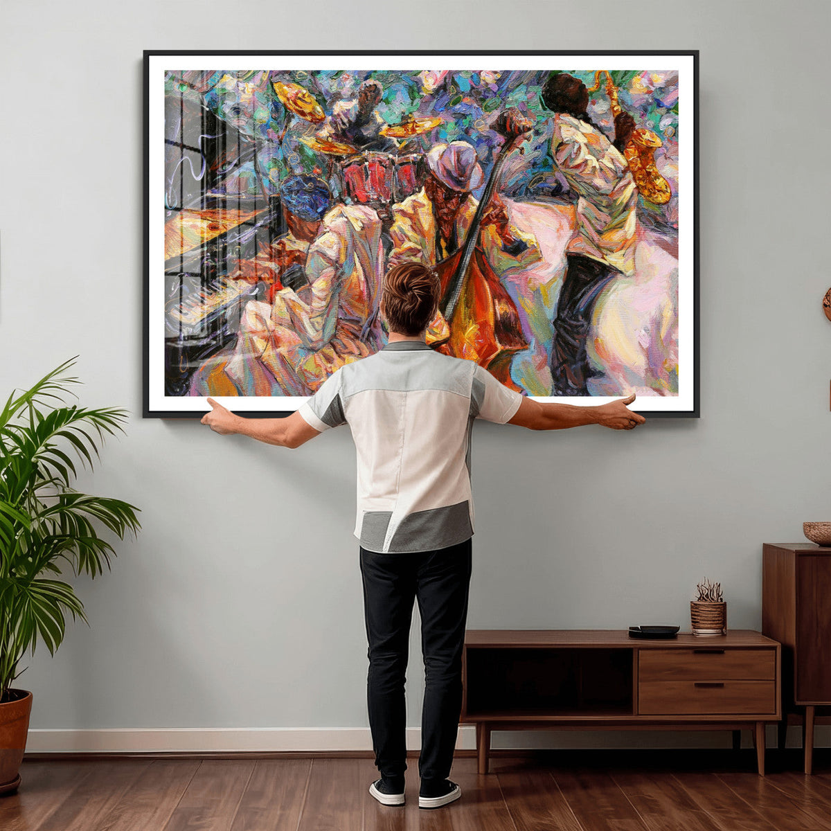 African American Jazz Art Music Abstract Wall Art Painting