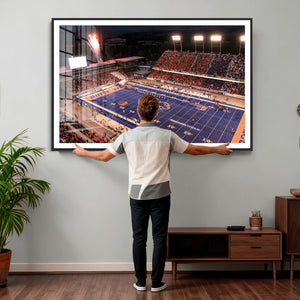 Boise State Stadium Large Wall Art Canvas Print for Living