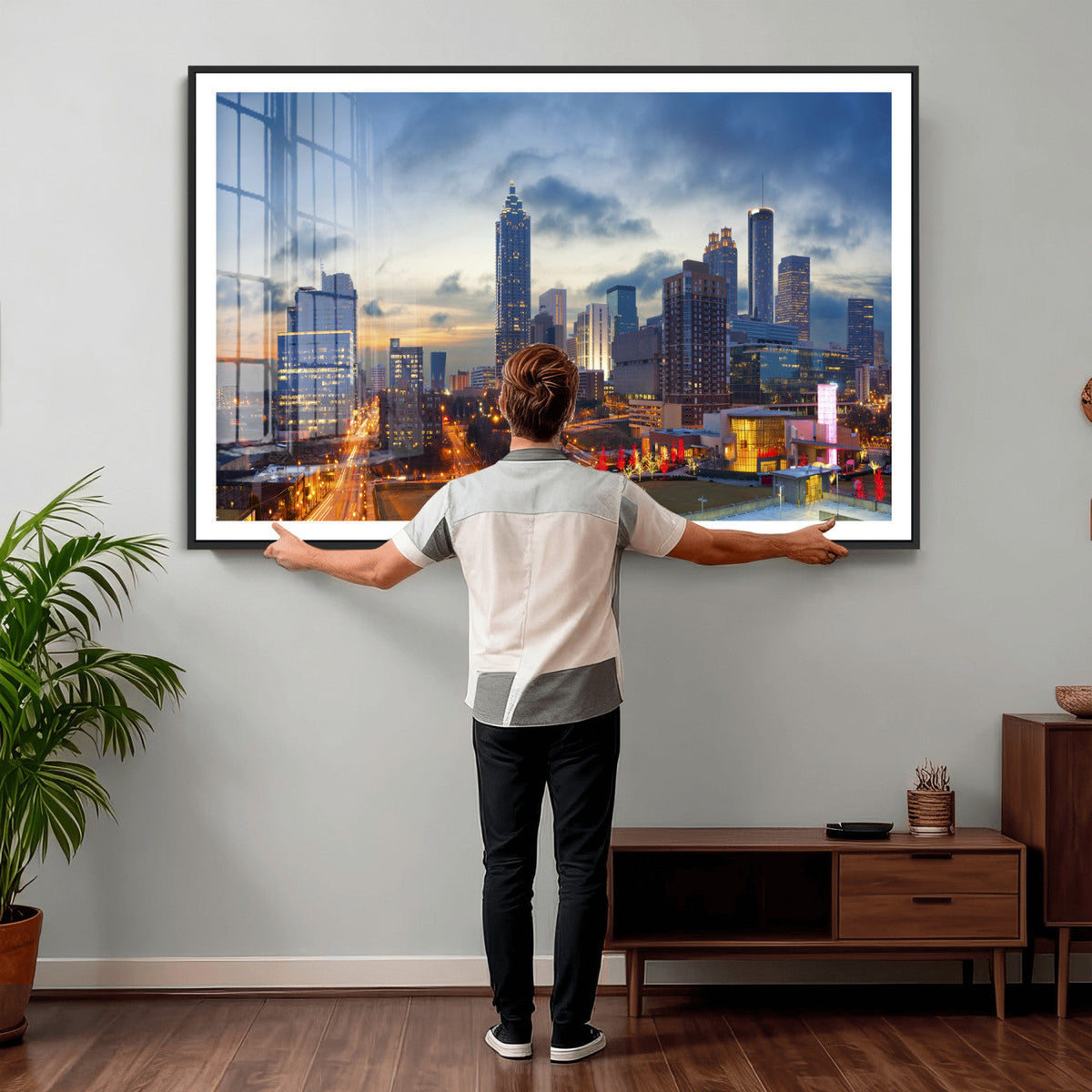 Atlanta Skyline Wall Art Canvas Print, Atlanta Downtown
