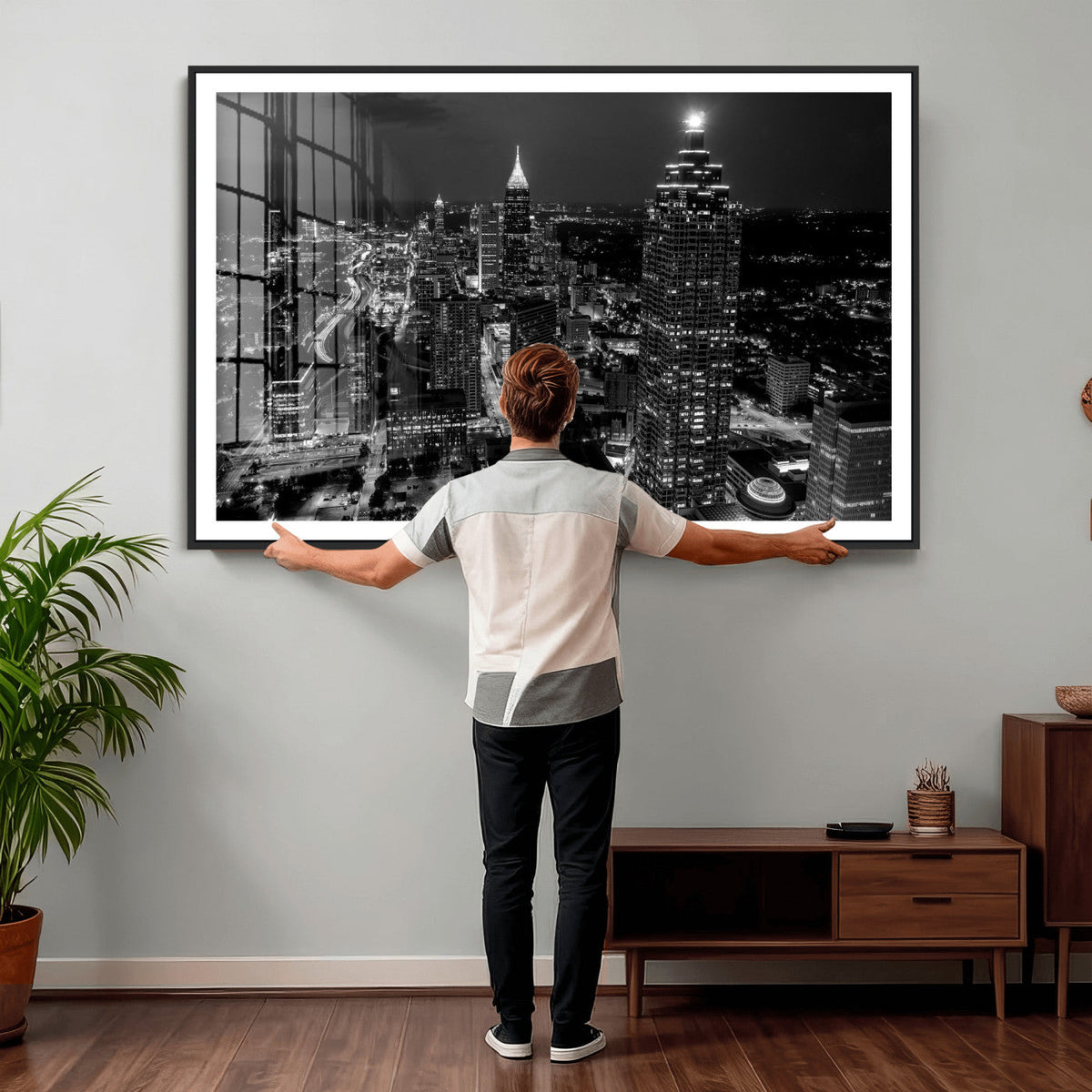 Atlanta Skyline Wall Art Canvas Print, Atlanta Downtown