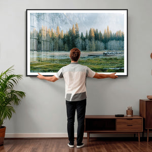 Forest Meadow Wall Art Canvas Print, Pine Tree Landscape